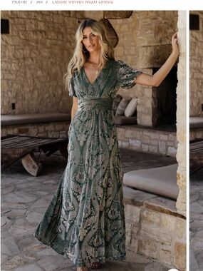NWT! Baltic Born Leslie Velvet Maxi Dress